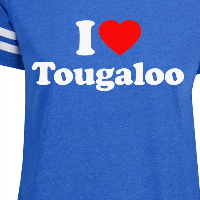 Tougaloo Love Heart College University Alumni Enza Ladies Jersey Football T-Shirt