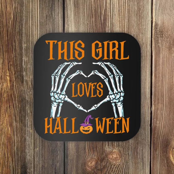 This Loves Halloween Cute Halloween Costume Coaster