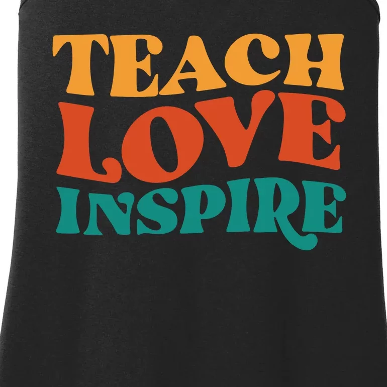 Teach Love Inspire Gift For Teacher Ladies Essential Tank