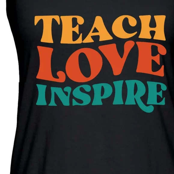 Teach Love Inspire Gift For Teacher Ladies Essential Flowy Tank