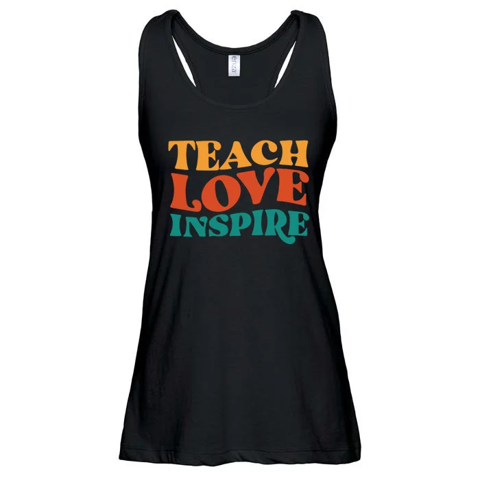 Teach Love Inspire Gift For Teacher Ladies Essential Flowy Tank