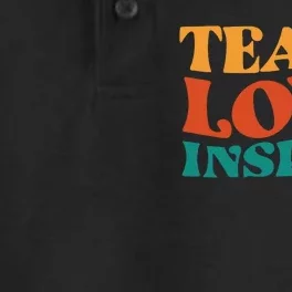 Teach Love Inspire Gift For Teacher Dry Zone Grid Performance Polo