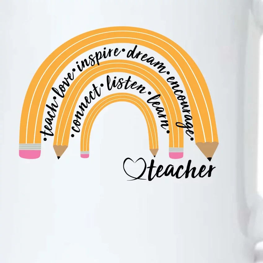 Teach Love Inspire Dream Encourage Teacher Love Black Color Changing Mug