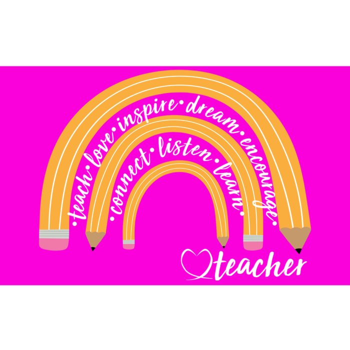 Teach Love Inspire Dream Encourage Teacher Love Bumper Sticker