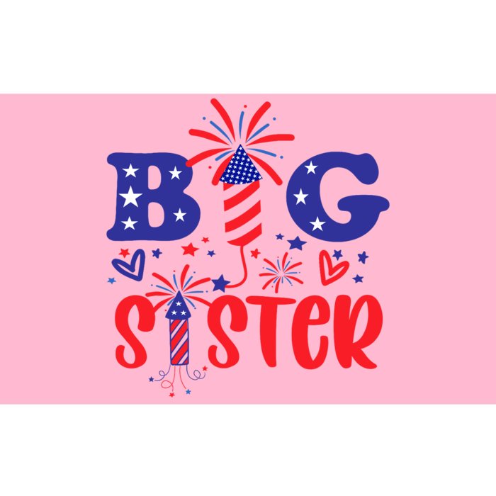 This Little Is Going To Be Big Sister 4th July Big Sister Bumper Sticker