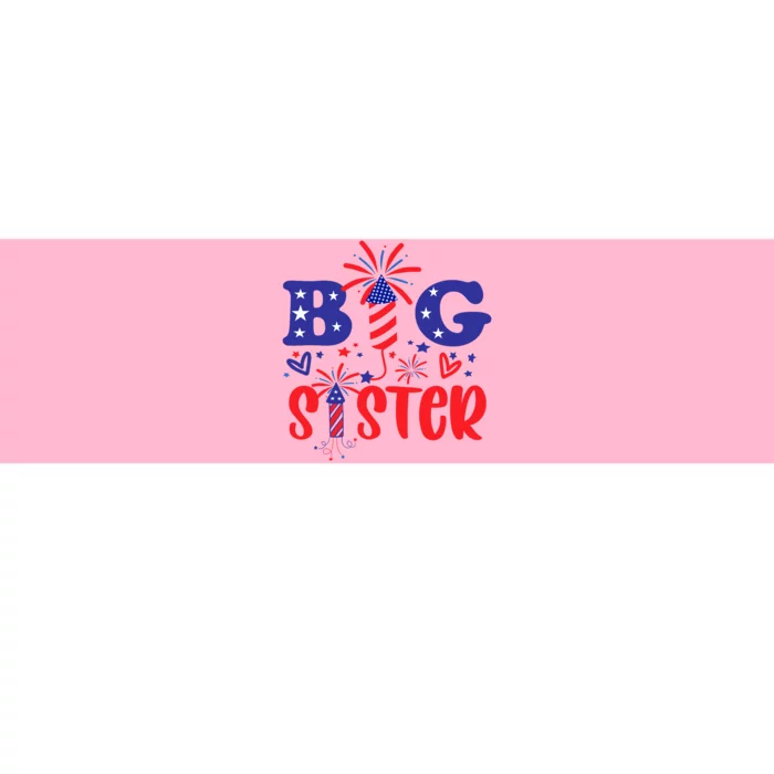 This Little Is Going To Be Big Sister 4th July Big Sister Bumper Sticker