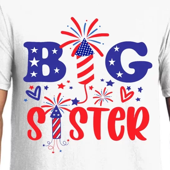 This Little Is Going To Be Big Sister 4th July Big Sister Pajama Set