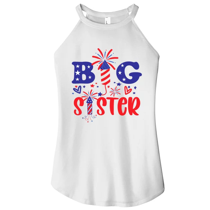 This Little Is Going To Be Big Sister 4th July Big Sister Women’s Perfect Tri Rocker Tank