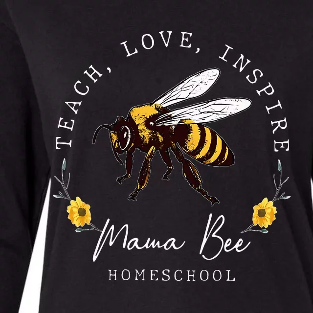 Teach Love Inspire Mama Bee Homeschool Teachers Wo Womens Cotton Relaxed Long Sleeve T-Shirt