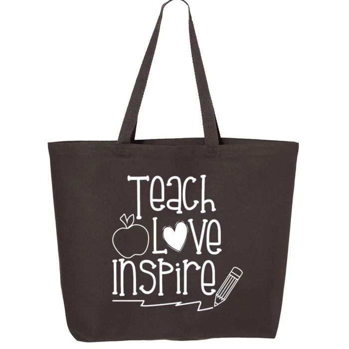 Teach Love Inspire Cute Gift For Teacher 25L Jumbo Tote