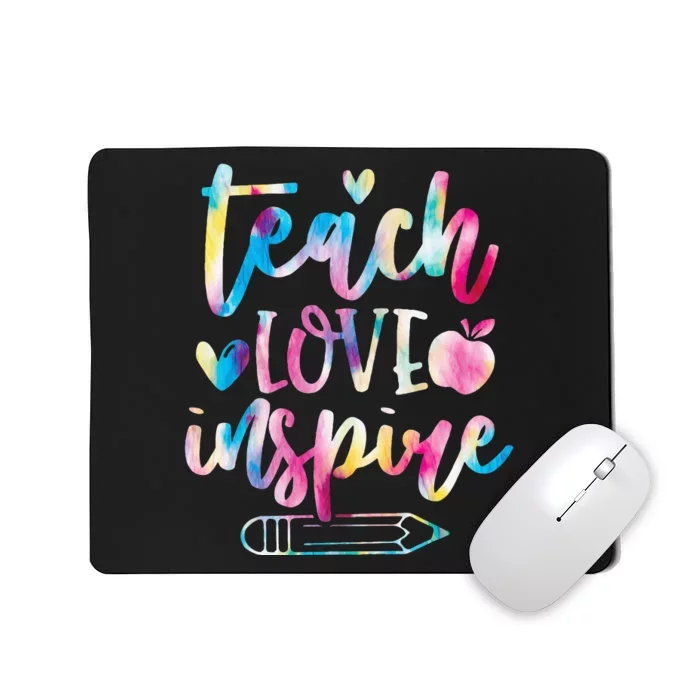 Teach Love Inspire Back to School Teacher Mousepad