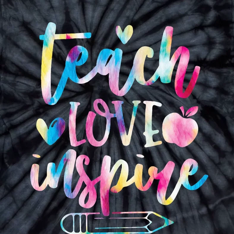 Teach Love Inspire Back to School Teacher Tie-Dye T-Shirt