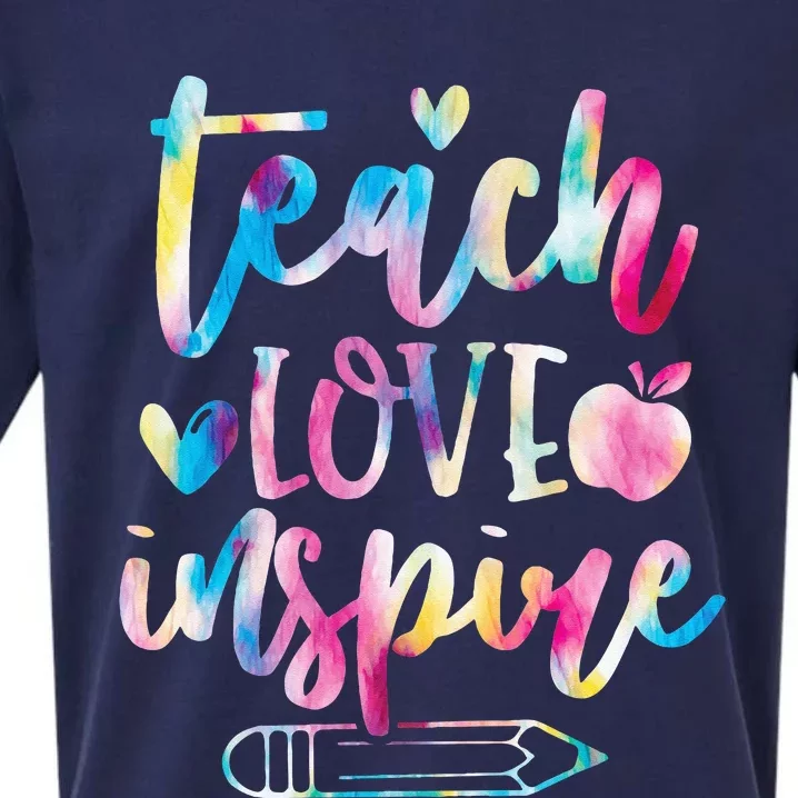 Teach Love Inspire Back to School Teacher Sueded Cloud Jersey T-Shirt