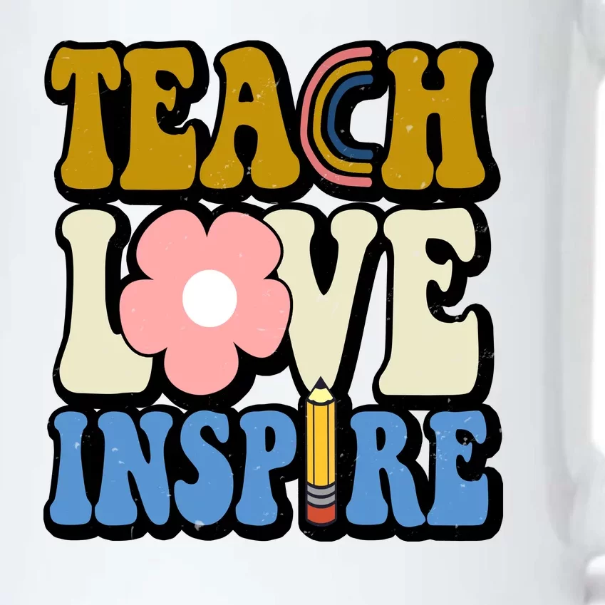 Teach Love Inspire Retro Gift For Teacher Black Color Changing Mug