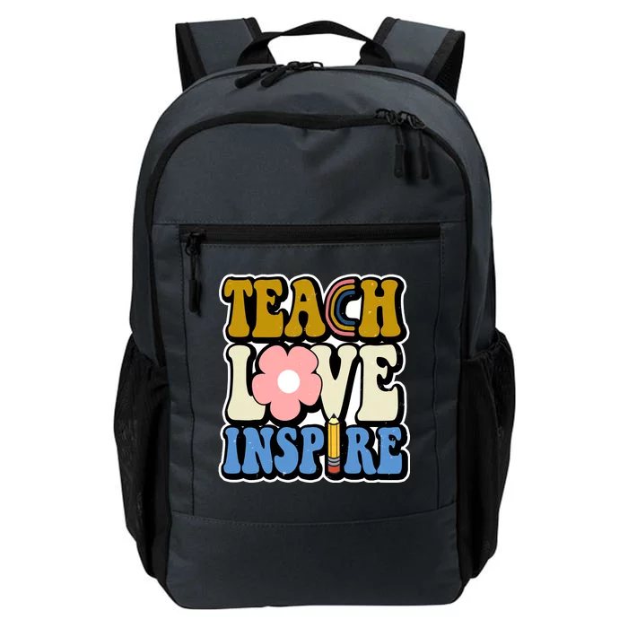 Teach Love Inspire Retro Gift For Teacher Daily Commute Backpack