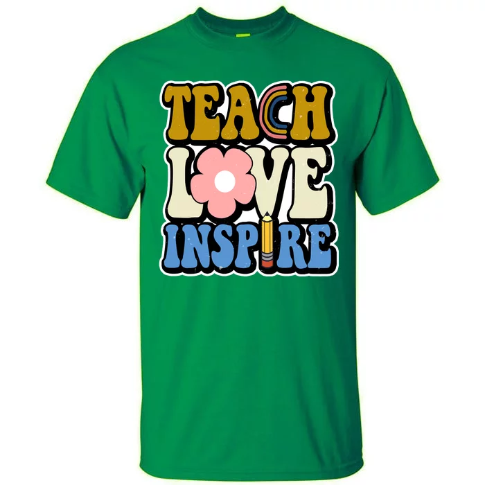 Teach Love Inspire Retro Gift For Teacher Tall T-Shirt