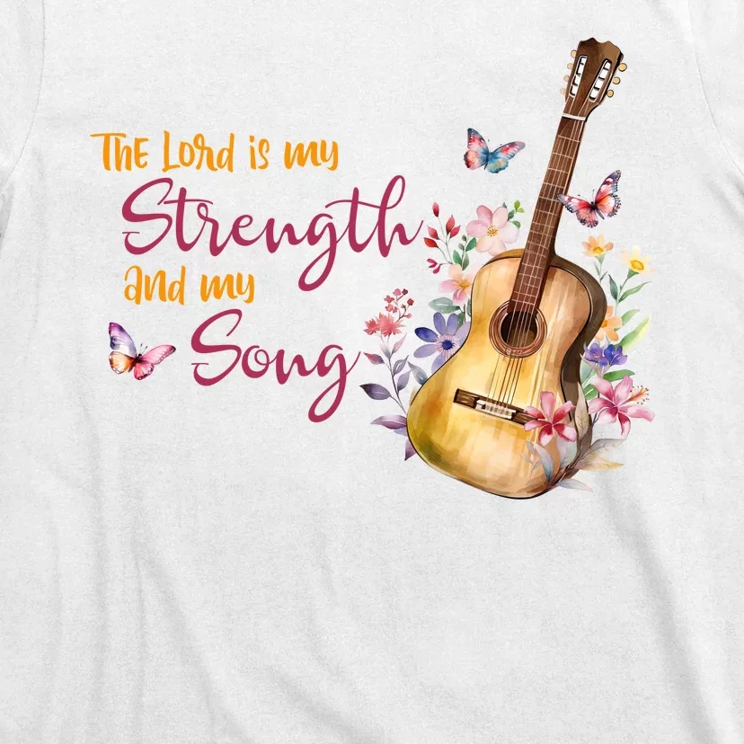 The Lord Is My Strength And My Song Guitar T-Shirt