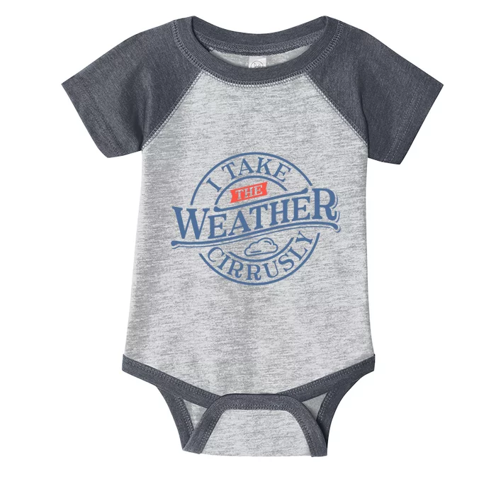 Tornado Lover I Take Weather Cirrusly Meteorologist Infant Baby Jersey Bodysuit