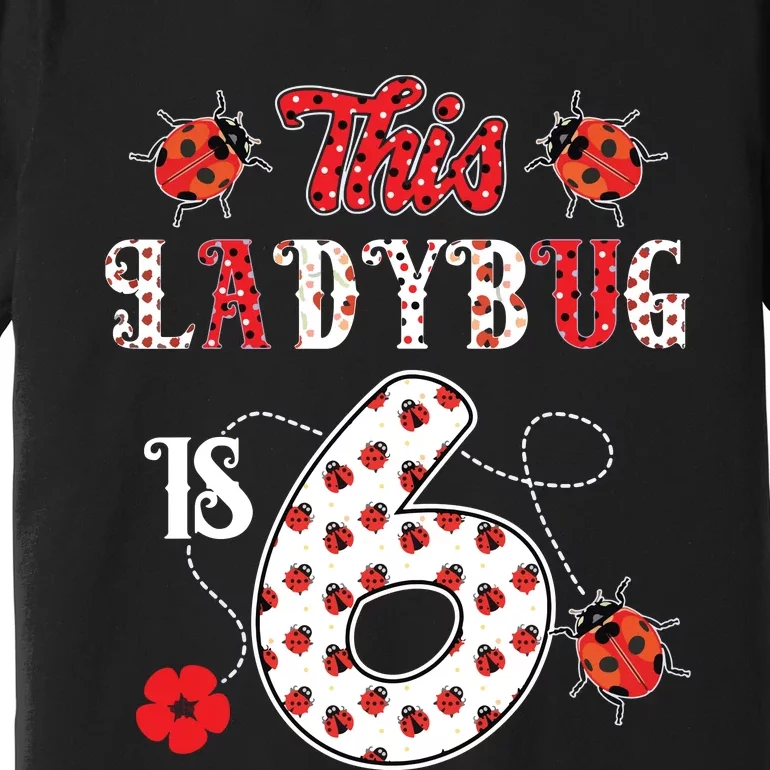 This Ladybug Is 6 Years Old 6th Birthday Family Ladybug Premium T-Shirt