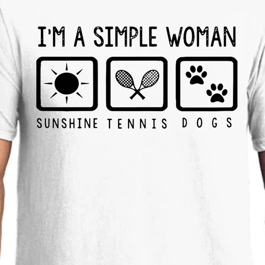 Tennis Lover Im A Simple Woman Pajama Set