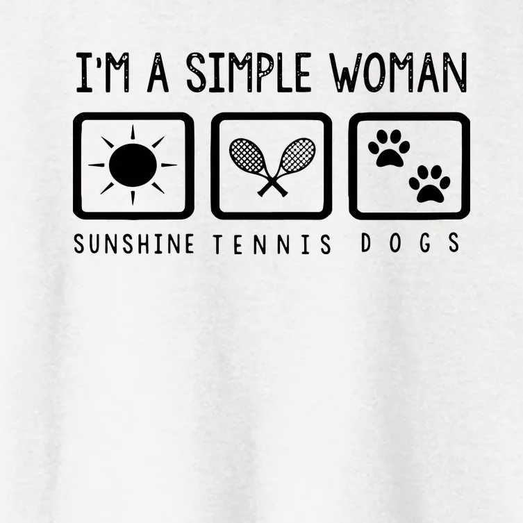 Tennis Lover Im A Simple Woman Women's Crop Top Tee