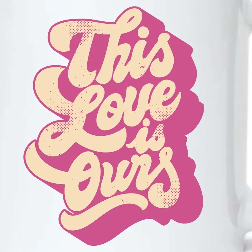 This Love Is Ours Cute Retro Valentines Day Gift Black Color Changing Mug