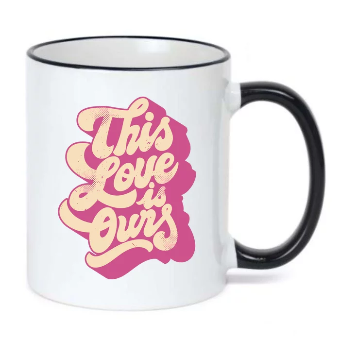 This Love Is Ours Cute Retro Valentines Day Gift Black Color Changing Mug