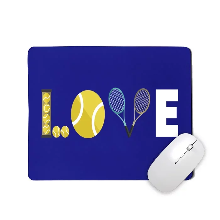 Tennis Love I Tennis Racket Tennis Ball Tennis Player Sport Gift Mousepad