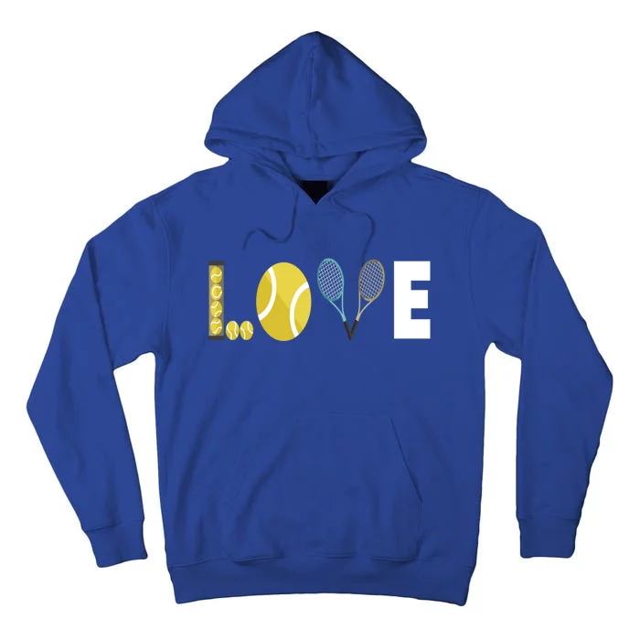 Tennis Love I Tennis Racket Tennis Ball Tennis Player Sport Gift Tall Hoodie