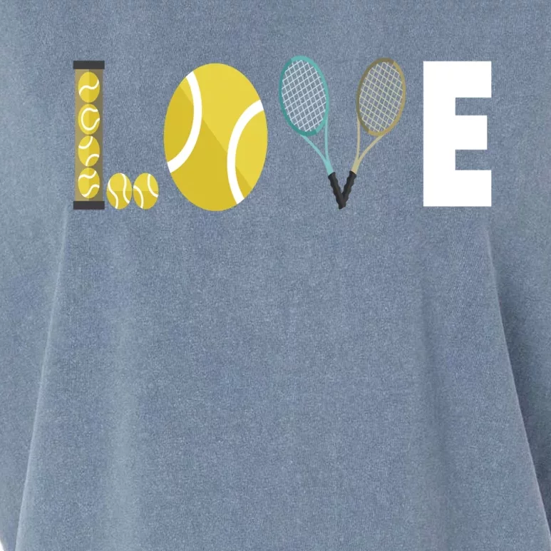 Tennis Love I Tennis Racket Tennis Ball Tennis Player Sport Gift Garment-Dyed Women's Muscle Tee