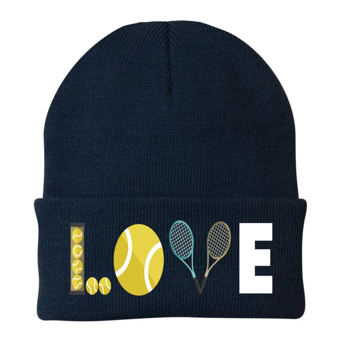 Tennis Love I Tennis Racket Tennis Ball Tennis Player Sport Gift Knit Cap Winter Beanie