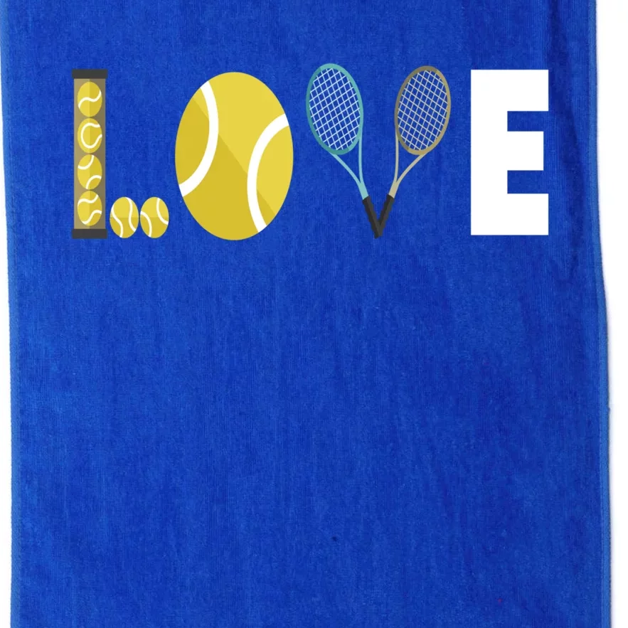 Tennis Love I Tennis Racket Tennis Ball Tennis Player Sport Gift Platinum Collection Golf Towel