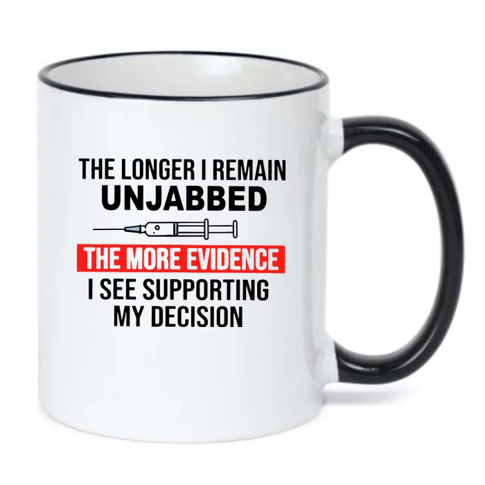 The Longer I Remain Unjabbed Black Color Changing Mug