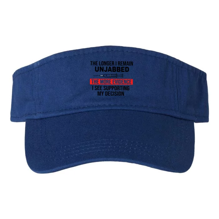 The Longer I Remain Unjabbed Valucap Bio-Washed Visor