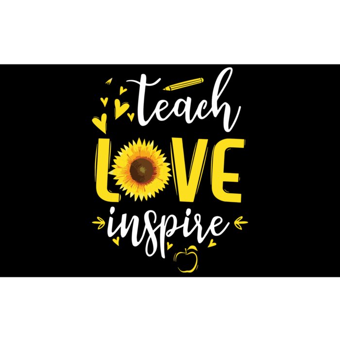 Teach Love Inspire Cute Sunflower Teacher Appreciation Gift Bumper Sticker