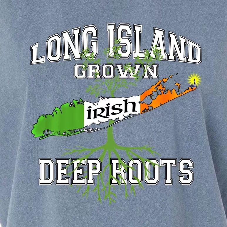 Trendy Long Island Ny Irish Roots Gift Garment-Dyed Women's Muscle Tee