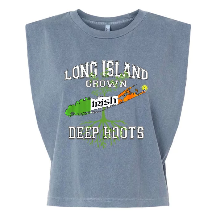 Trendy Long Island Ny Irish Roots Gift Garment-Dyed Women's Muscle Tee