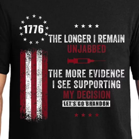 The Longer I Remain Unjabbed Funny Sarcastic Antivax Pajama Set