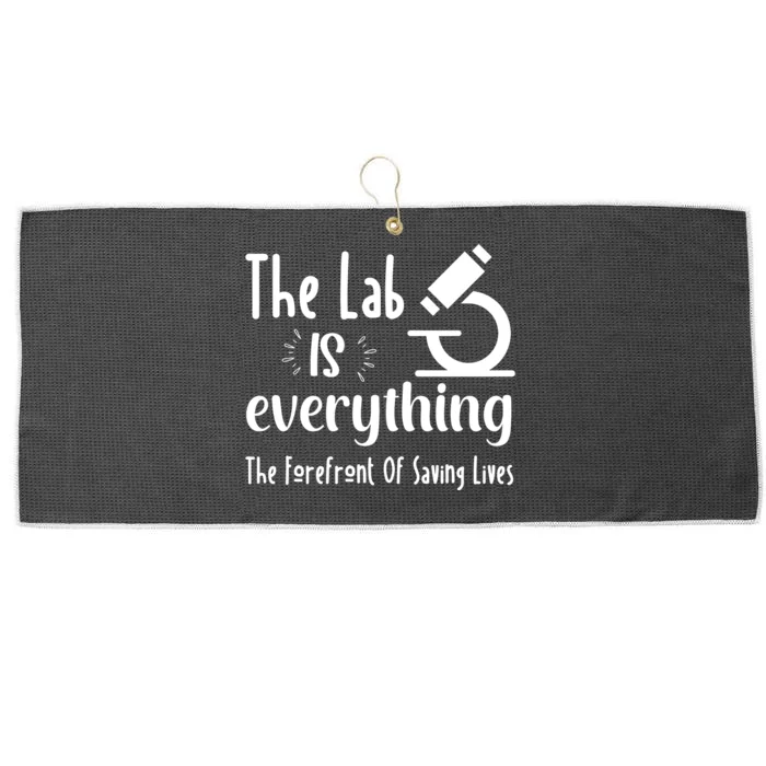 The Lab Is Everything Lab Week 2024 Medical Lab Science (1) Large Microfiber Waffle Golf Towel