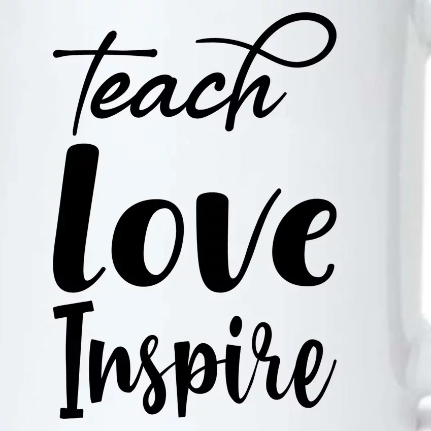 Teach Love Inspire Black Color Changing Mug