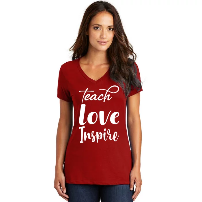 Teach Love Inspire Women's V-Neck T-Shirt