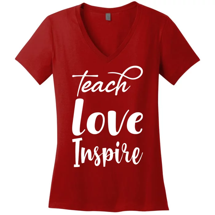 Teach Love Inspire Women's V-Neck T-Shirt