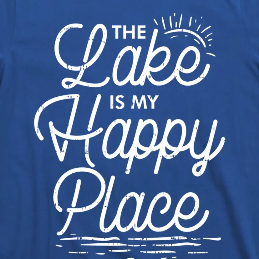 The Lake Is My Happy Place Funny Summer Camp Vacation Gift T-Shirt