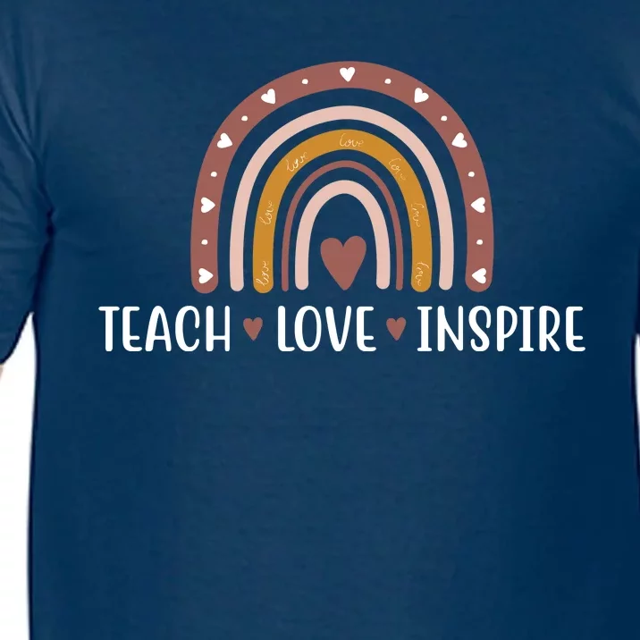 Teach Love Inspire Fall Autumn Rainbow Comfort Colors T-Shirt