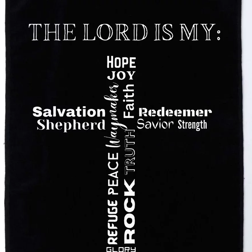 The Lord Is My Cross Inspirational Christian Sayings Platinum Collection Golf Towel