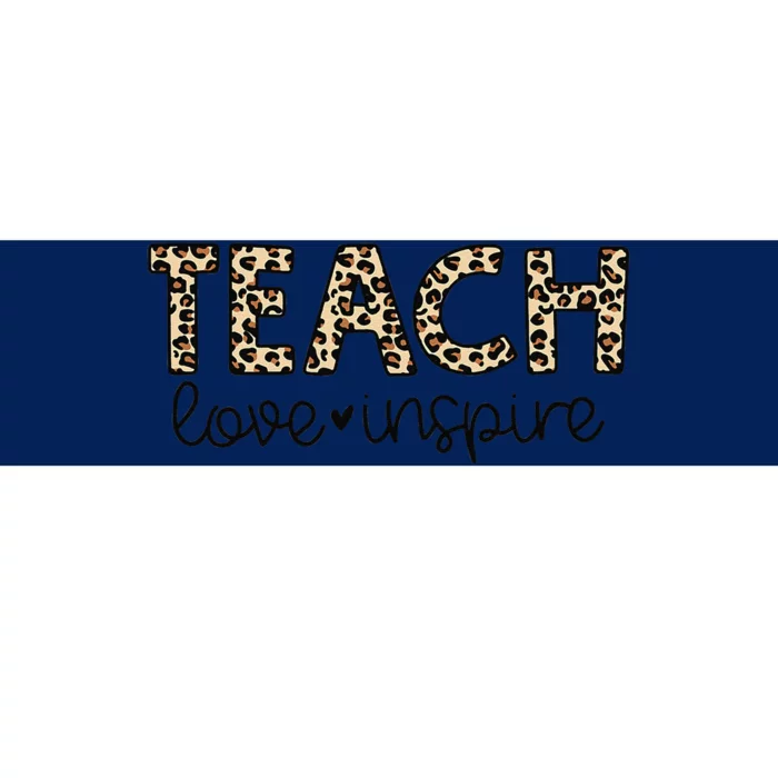 Teach Love Inspire Leopard Teacher Appreciation Gifts Women Bumper Sticker