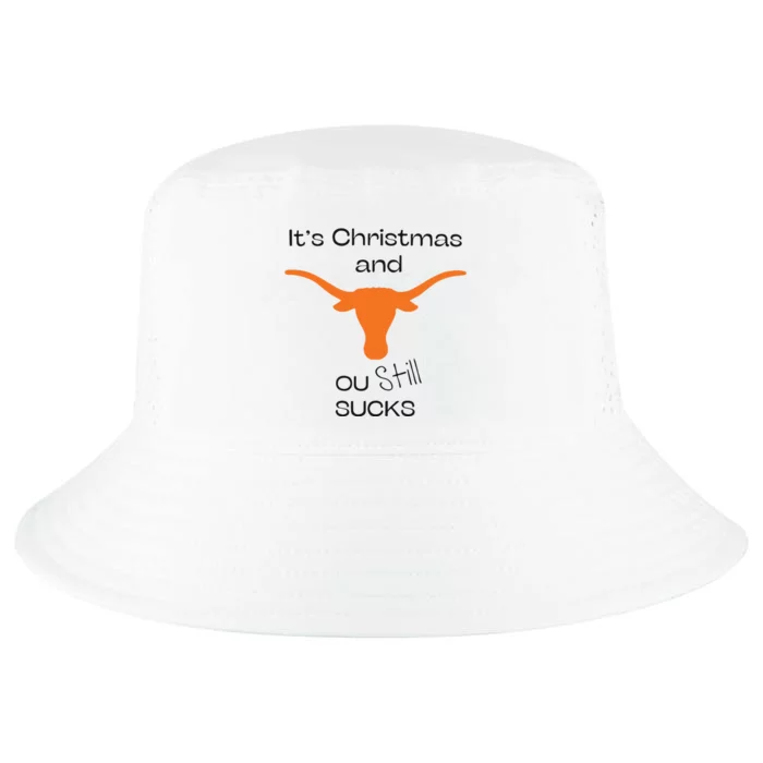 Texas Longhorn Its Chritsmas And Ou Still Sucks Cool Comfort Performance Bucket Hat