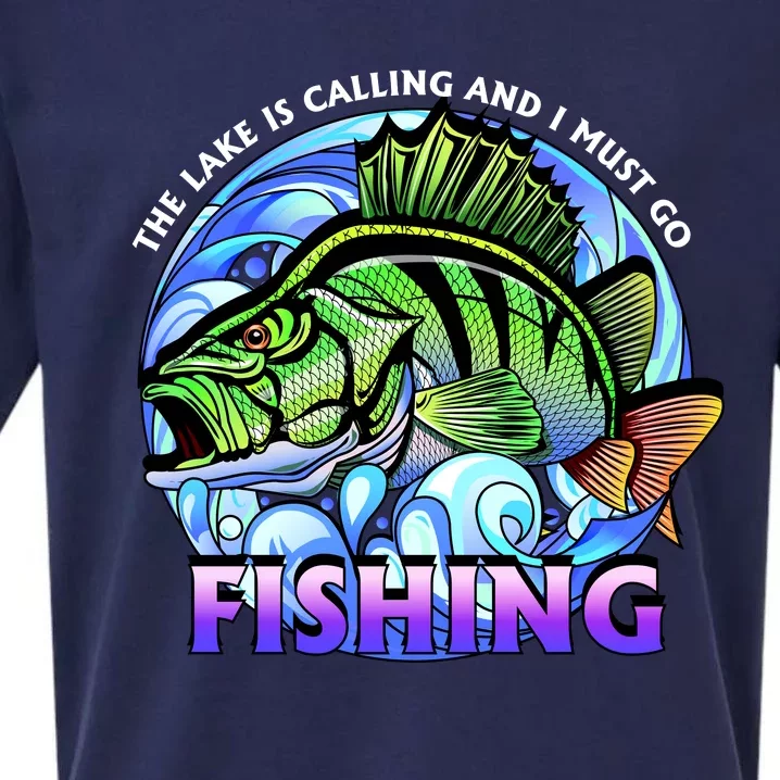 The Lake Is Calling And I Must Go Fishing Sueded Cloud Jersey T-Shirt