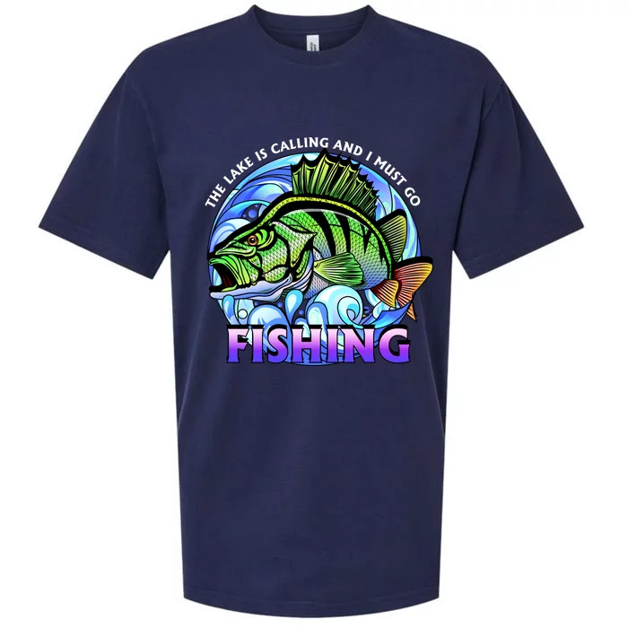 The Lake Is Calling And I Must Go Fishing Sueded Cloud Jersey T-Shirt