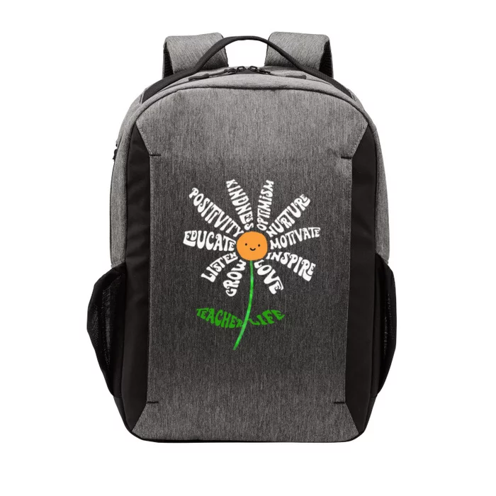 Teach Love Inspire Teachers Inspirational Flower Teachers Vector Backpack